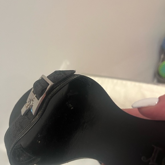 Dior Black Sandals with Silver Buckle - Picture 6 of 15